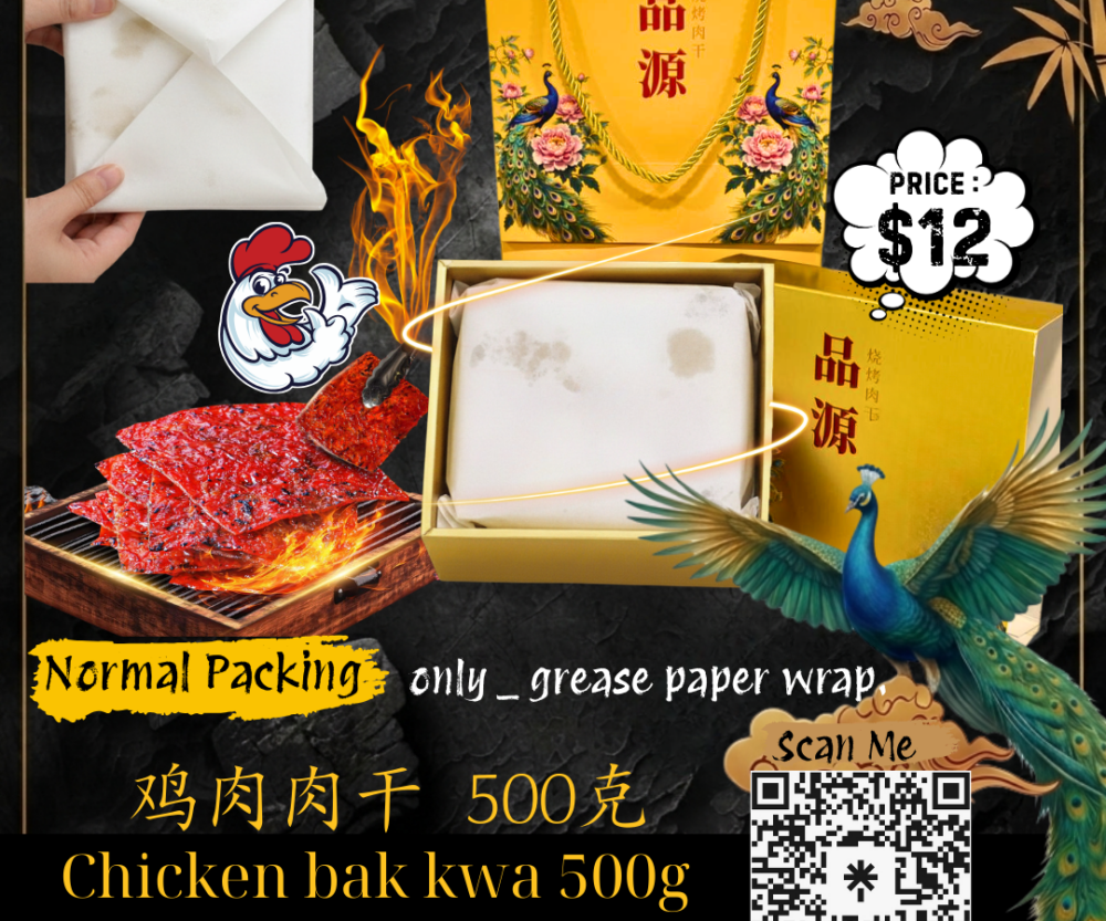 Chicken Bak Kwa - normal packaging - 鸡肉干 500G